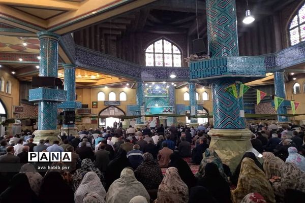 اقامه نمازجمعه در دومین هفته ماه مبارک رمضان در شهر محمدیه (قزوین)
