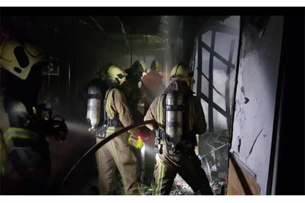 نجات 7 نفر از آتش‌سوزی در ساختمان مسکونی