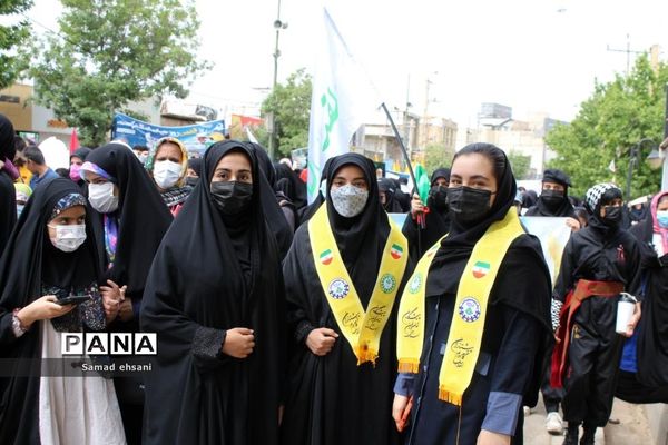 حضور پیشتازان سازمان دانش‌آموزی کهگیلویه و بویراحمد در روز جهانی قدس