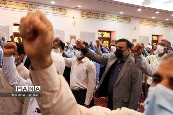 راهپیمایی روز قدس در هرمزگان با حضور پرشور فرهنگیان و دانش‌آموزان پیشتاز