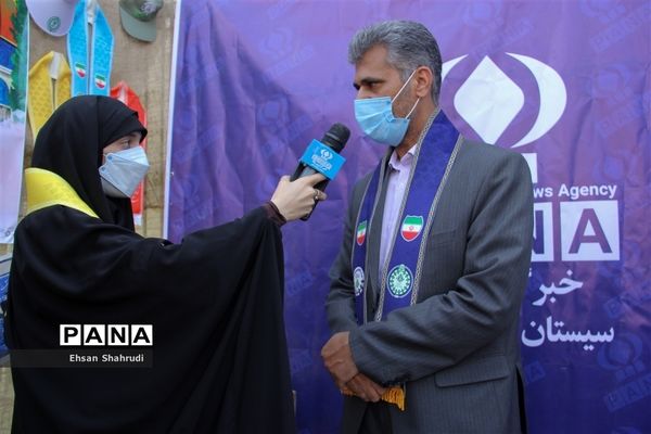 غرفه سازمان دانش‌آموزی سیستان و بلوچستان در راهپیمایی روز قدس