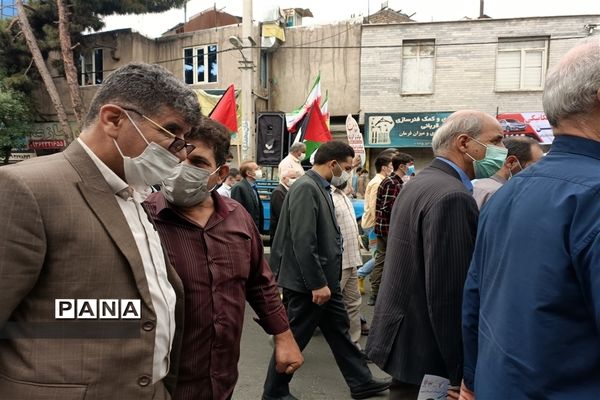 برگزاری راهپیمایی باشکوه روز جهانی قدس در شهرستان قدس