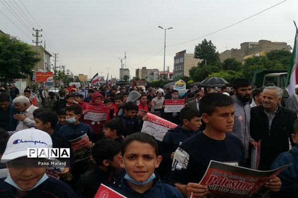 راهپیمایی روز قدس در شهرستان ملارد و صفادشت