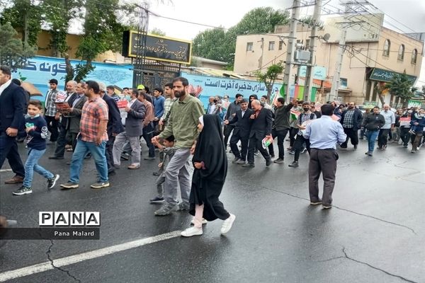 راهپیمایی روز قدس در شهرستان ملارد و صفادشت