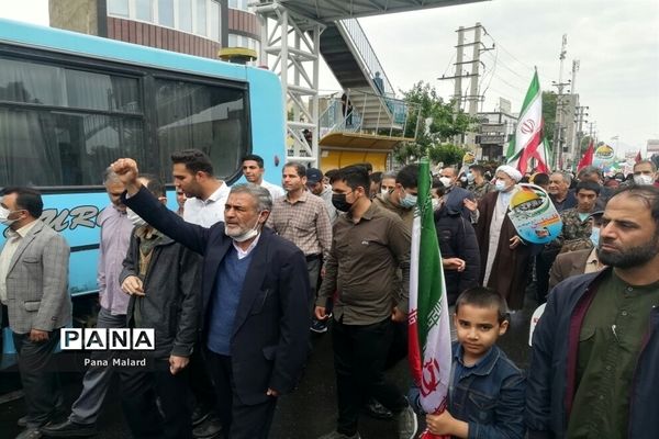 راهپیمایی روز قدس در شهرستان ملارد و صفادشت