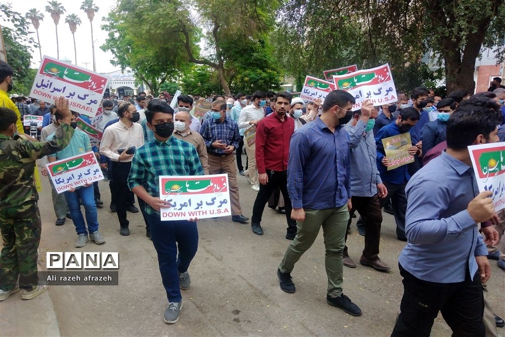 حماسه باشکوه مردم اندیمشک در راهپیمایی روزقدس