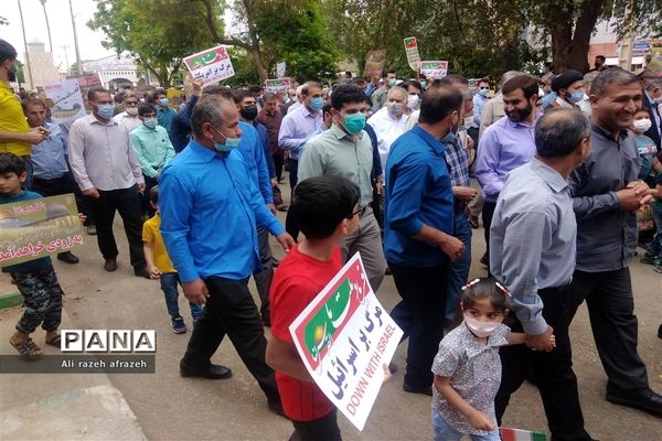 حماسه باشکوه مردم اندیمشک در راهپیمایی روزقدس