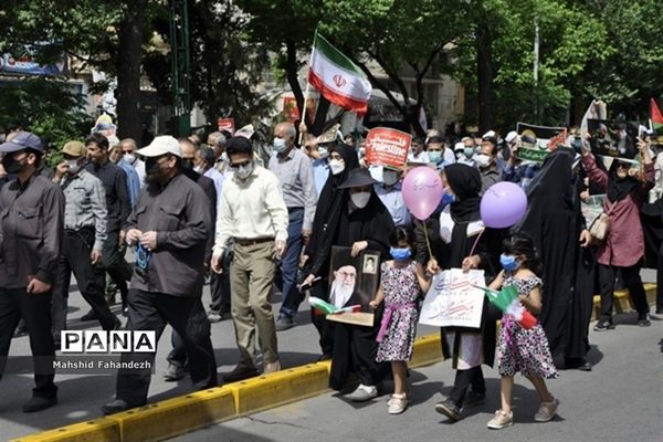 حضور کودکان و نوجوانان در راهپیمایی روز قدس شیراز