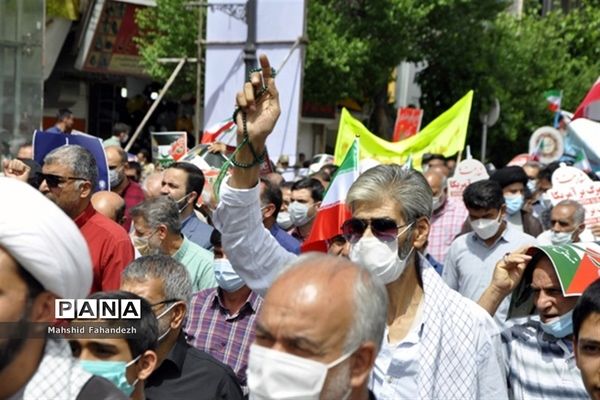 حضور پرشور مردم شیراز در راهپیمایی  روز قدس