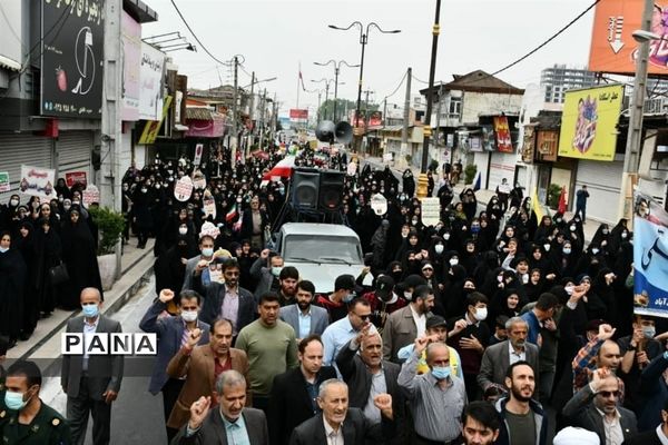 فریاد مرگ بر اسرائیل در محمودآباد طنین انداز شد