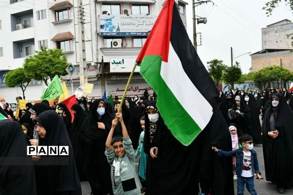 فریاد مرگ بر اسرائیل در محمودآباد طنین انداز شد