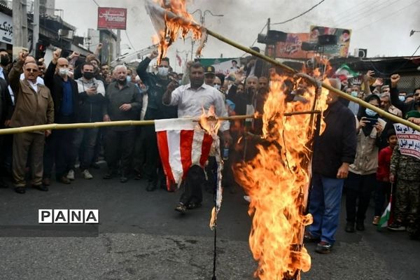 فریاد مرگ بر اسرائیل در محمودآباد طنین انداز شد