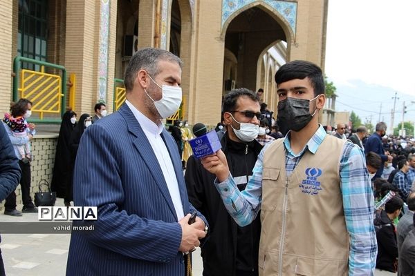 حضور گسترده فرهنگیان و دانش‌آموزان کرمانشاهی در راهپیمایی روز جهانی قدس