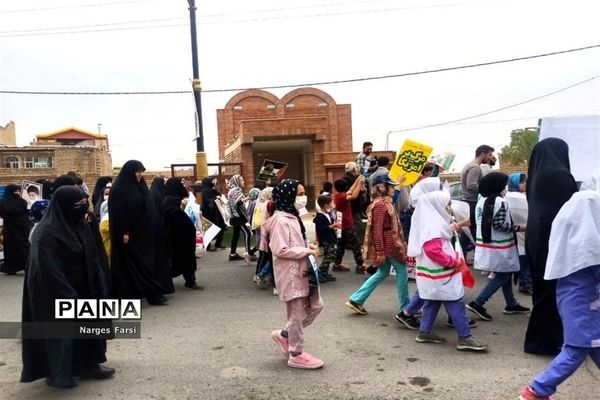 راهپیمایی روز قدس در شهرستان جعفرآباد قم