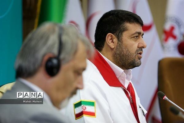 نشست خبری مشترک رئیس ifrc، رئیس جمعیت هلال احمر و مدیرکل ICRC