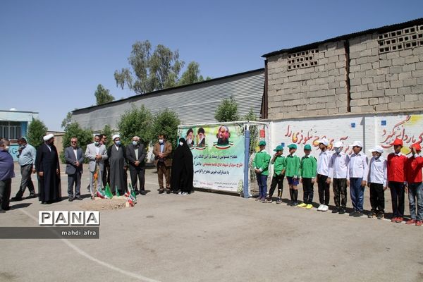 کلنگ زنی دو فضای ورزشی درون مدرسه‌ای در شهرستان بهبهان