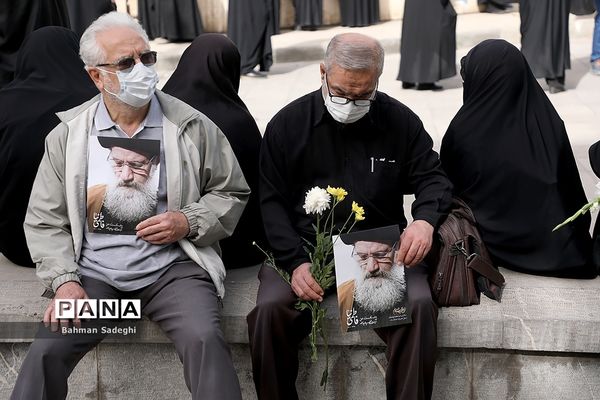 مراسم تشییع پیکر مرحوم  آیت الله فاطمی‌نیا در دانشگاه تهران
