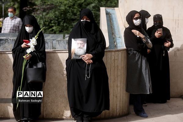 مراسم تشییع پیکر مرحوم  آیت الله فاطمی‌نیا در دانشگاه تهران