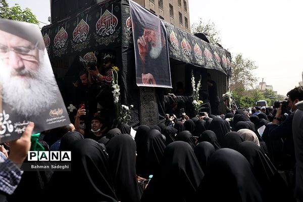 مراسم تشییع پیکر مرحوم  آیت الله فاطمی‌نیا در دانشگاه تهران