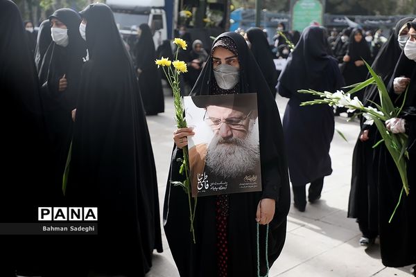 مراسم تشییع پیکر مرحوم  آیت الله فاطمی‌نیا در دانشگاه تهران