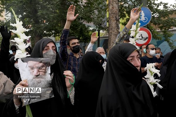 مراسم تشییع پیکر مرحوم  آیت الله فاطمی‌نیا در دانشگاه تهران