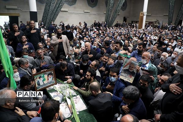 مراسم تشییع پیکر مرحوم  آیت الله فاطمی‌نیا در دانشگاه تهران