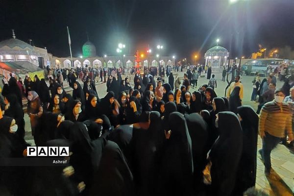 مراسم تشییع شهدای گمنام در استان مقدس امام‌زاده سلطان سید علی (ع ) نایین