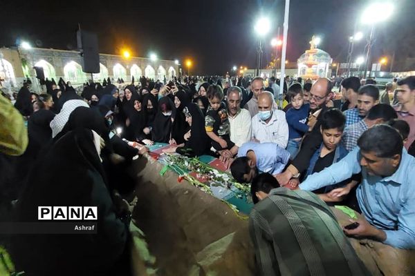 مراسم تشییع شهدای گمنام در استان مقدس امام‌زاده سلطان سید علی (ع ) نایین