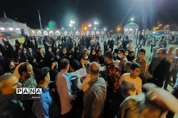 مراسم تشییع شهدای گمنام در استان مقدس امام‌زاده سلطان سید علی (ع ) نایین