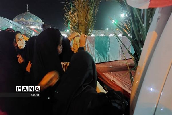 مراسم تشییع شهدای گمنام در استان مقدس امام‌زاده سلطان سید علی (ع ) نایین