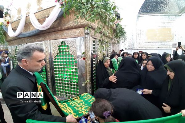 زیارت پرچم مقدس امام رضا (ع) در دهه کرامت در شهرستان ملارد