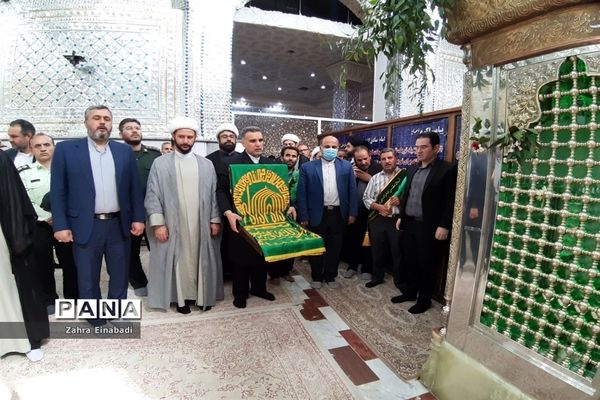 زیارت پرچم مقدس امام رضا (ع) در دهه کرامت در شهرستان ملارد