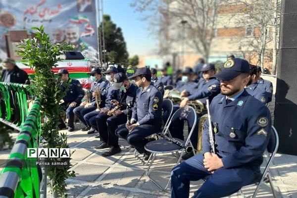 تشیع پیکر دو شهید گمنام در منطقه ۱۳