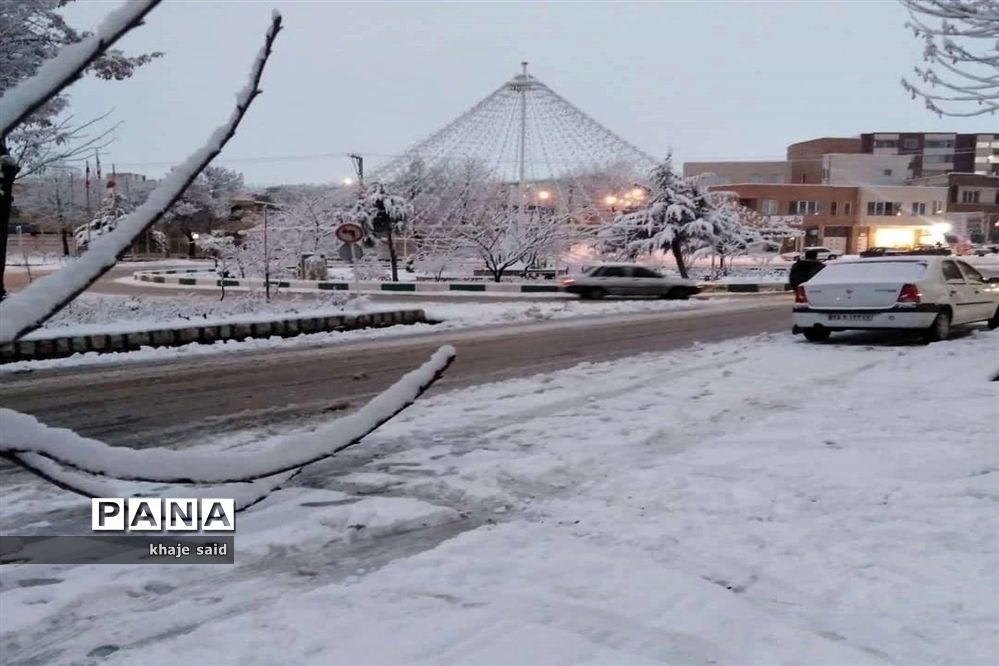 بارش برف در فریدونشهر اصفهان