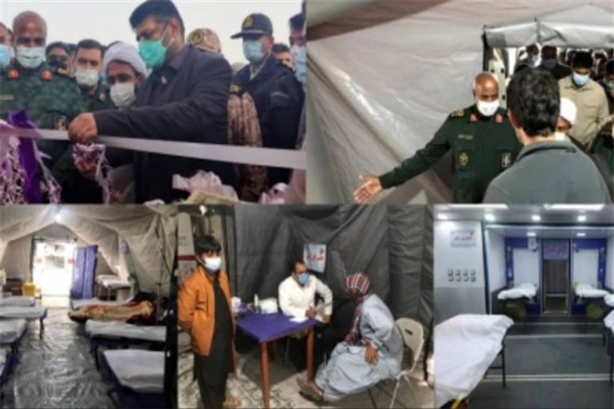 برپایی بیمارستان سیار نزسا برای سیل‌زدگان کرمانی