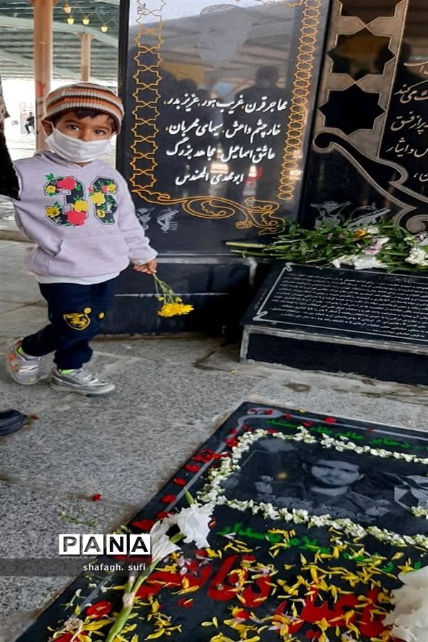 برگزاری آیین میهمانی لاله ها در گلزار مطهر شهدای امیدیه