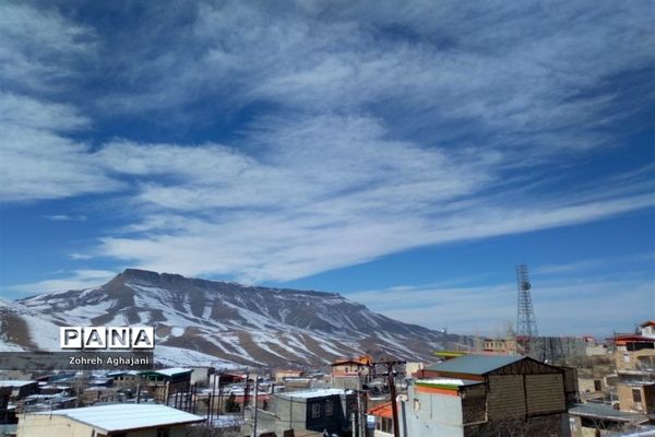 طبیعت برفی و هوای پاک در روستای بیدهند قم