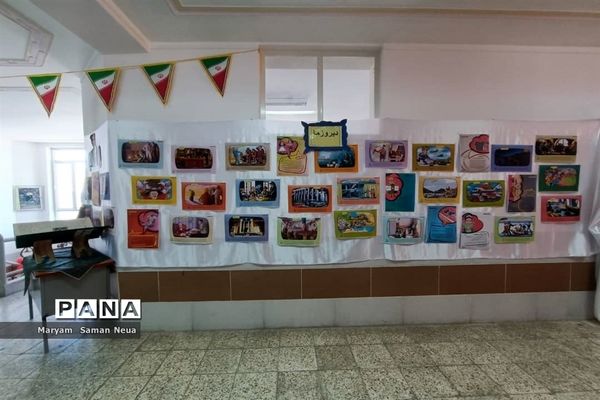 آیین افتتاح نمایشگاه دستاوردهای انقلاب در مدارس آباده