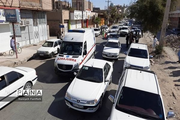 راهپیمایی خودرویی ۲۲ بهمن در شهر زاهدان