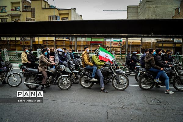 راهپیمایی موتوری 22 بهمن تهران