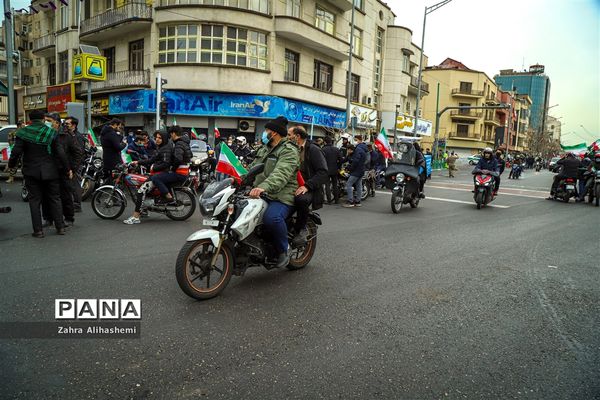 راهپیمایی موتوری 22 بهمن تهران