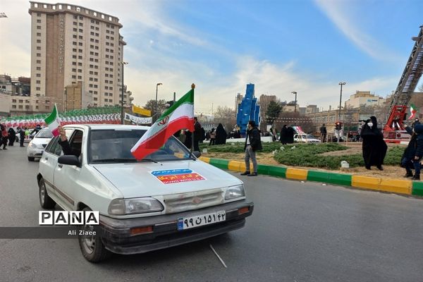 راهپیمایی خودرویی و موتوری۲۲ بهمن ماه در مشهد