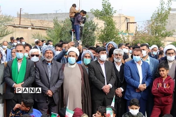 برگزاری راهپیمایی ۲۲بهمن در شهرستان حمیدیه