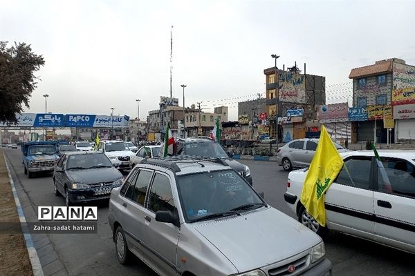 راهپیمایی خودرویی ۲۲ بهمن در پاکدشت