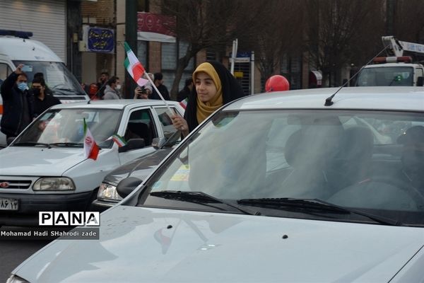 راهپیمایی خودروی 22 بهمن در مشهد مقدس