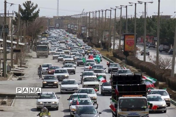 برگزاری راهپیمایی 22 بهمن در شهرستان آباده