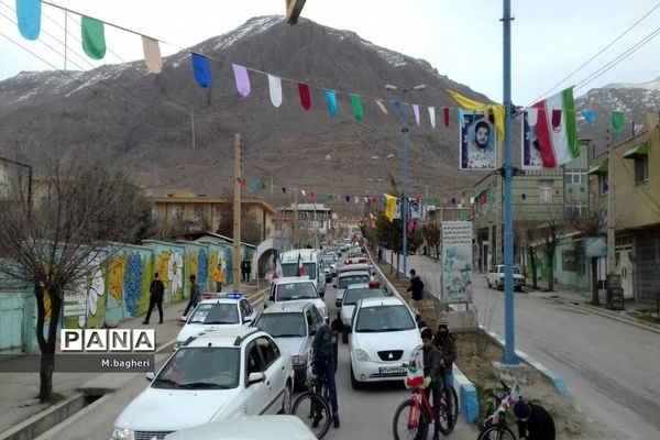 راهپیمایی خودرویی و موتوری ۲۲ بهمن در شهرستان اردل