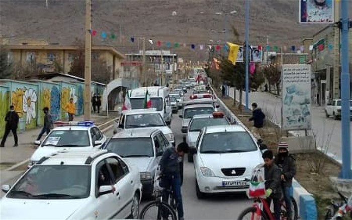 راهپیمایی خودرویی ۲۲ بهمن در شهرستان اردل