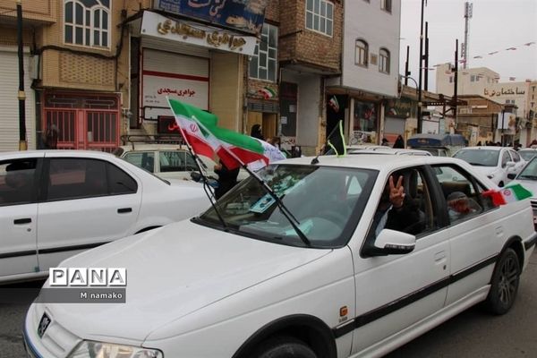 راهپیمایی 22 بهمن خودرویی در شهرستان آران و بیدگل