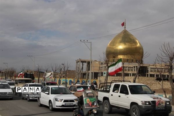 راهپیمایی 22 بهمن خودرویی در شهرستان آران و بیدگل